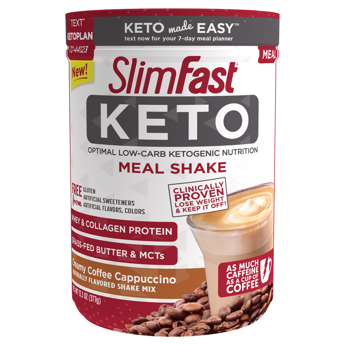 slide 1 of 1, SlimFast Keto Meal Shake Mix, Coffee, 1 ct