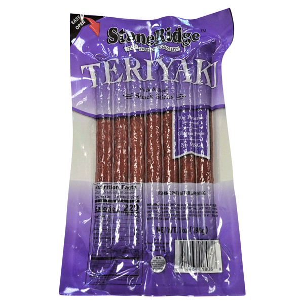 slide 1 of 1, StoneRidge Teriyaki Snack Sticks, 7 oz