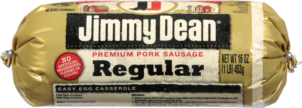slide 8 of 11, Premium Pork Regular Sausage Roll, 16 oz