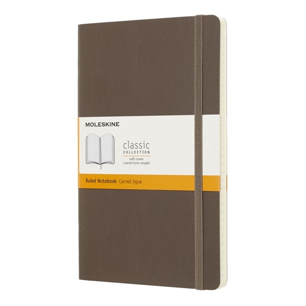 slide 1 of 5, Moleskine Classic Soft Cover Notebook, Earth Brown, 120 ct; 5 in x 8 1/4 in