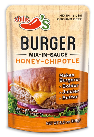 slide 1 of 1, Chili's Burger Mix-in-Sauce, Honey Chipotle, 3 oz