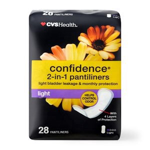 slide 1 of 1, CVS Health Confidence Dual Panty Liner, Light, 28 Ct, 28 ct