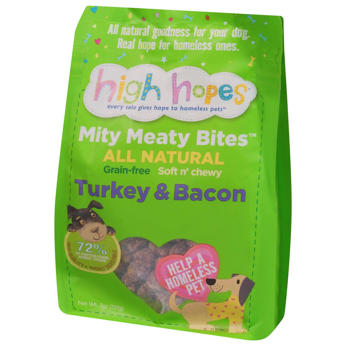 slide 8 of 14, High Hopes Mity Meaty Bites Grain-Free Turkey & Bacon Dog Food 9 oz, 9 oz