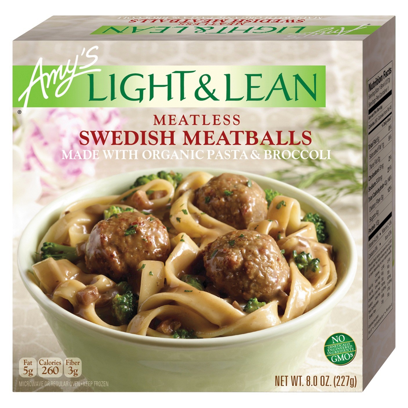 slide 1 of 4, Amy's Light & Lean Meatless Swedish Meatballs, 8 oz