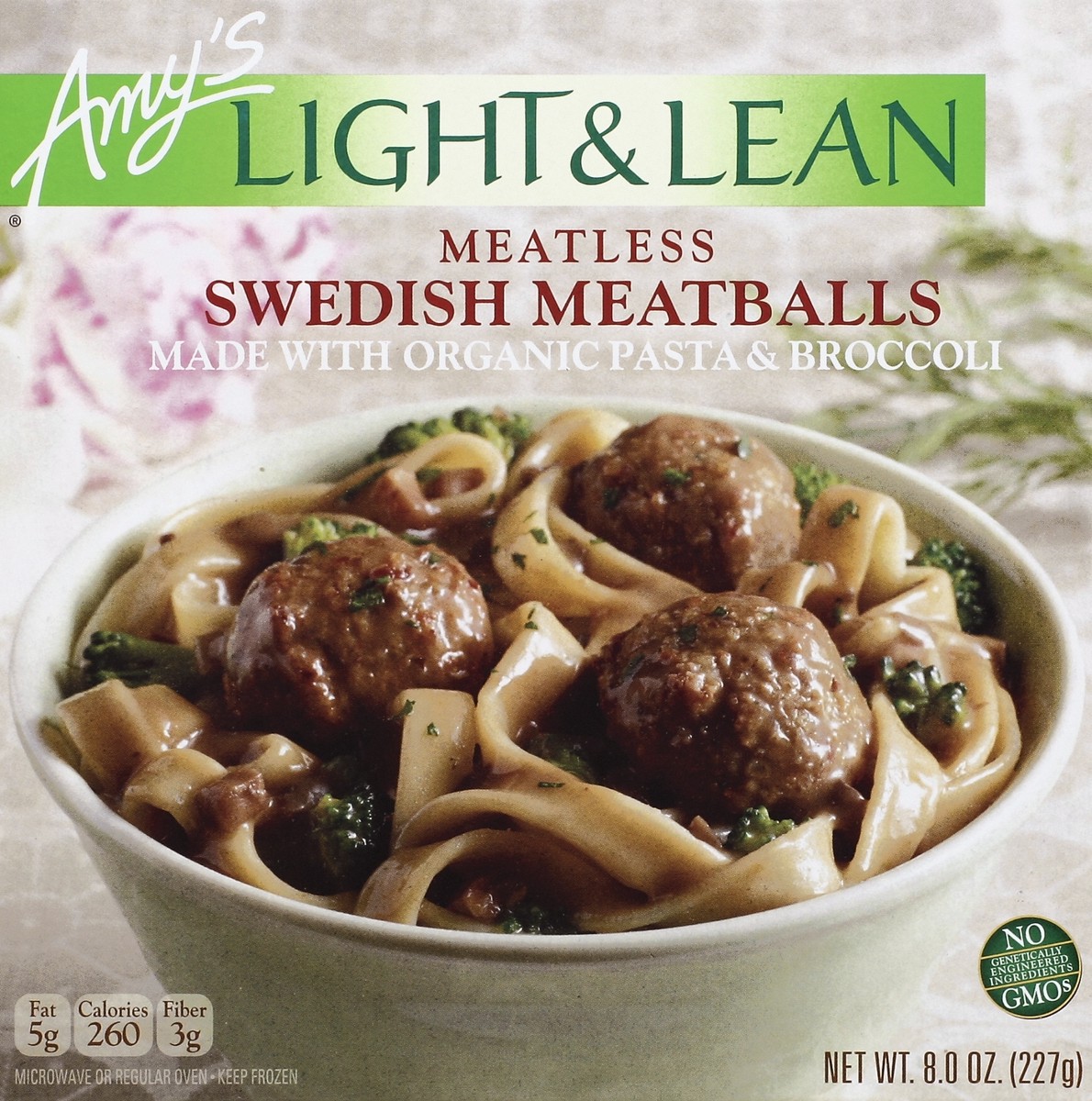 slide 4 of 4, Amy's Light & Lean Meatless Swedish Meatballs, 8 oz