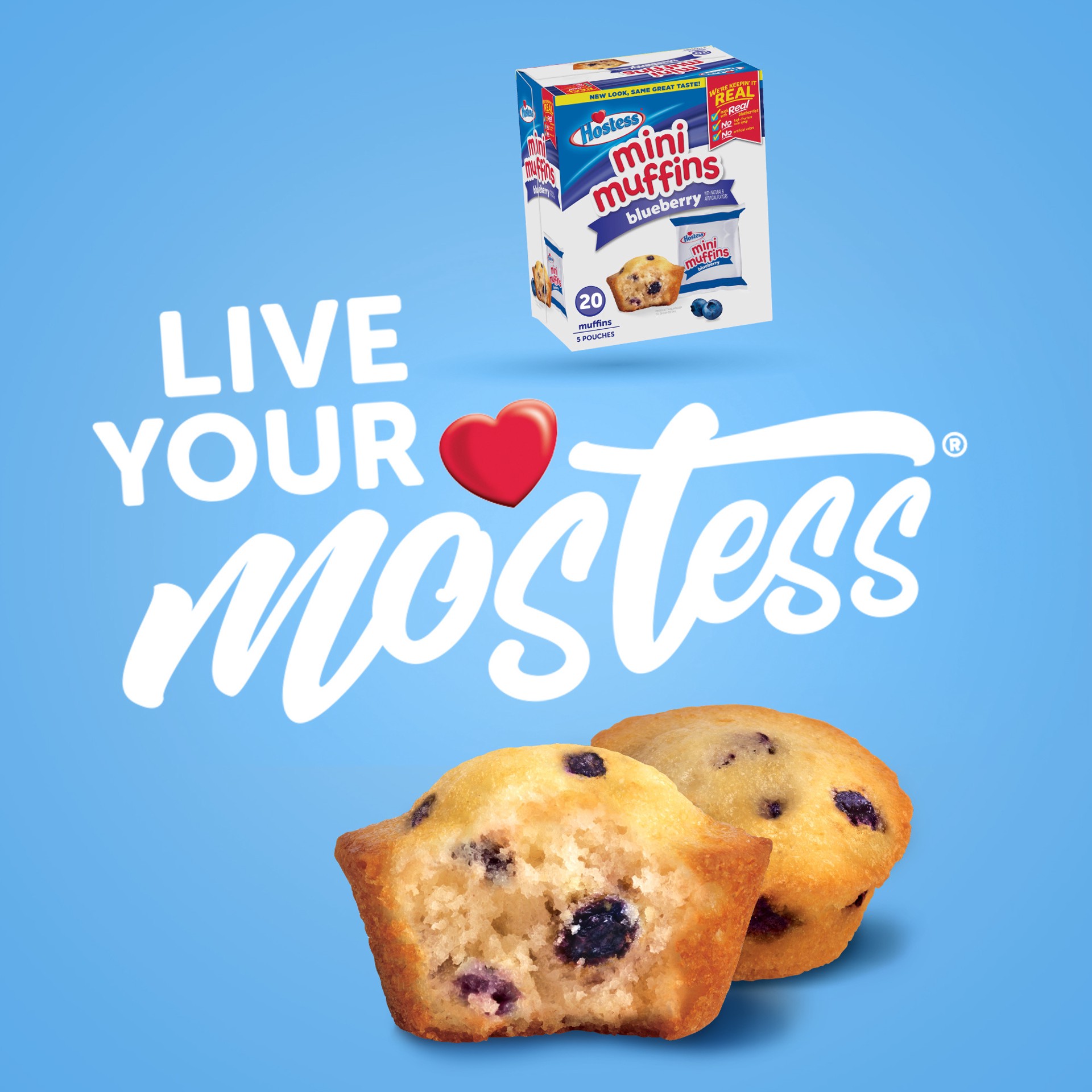 slide 3 of 5, Hostess Blueberry Mini Muffins, 5 ct; 8.25 oz