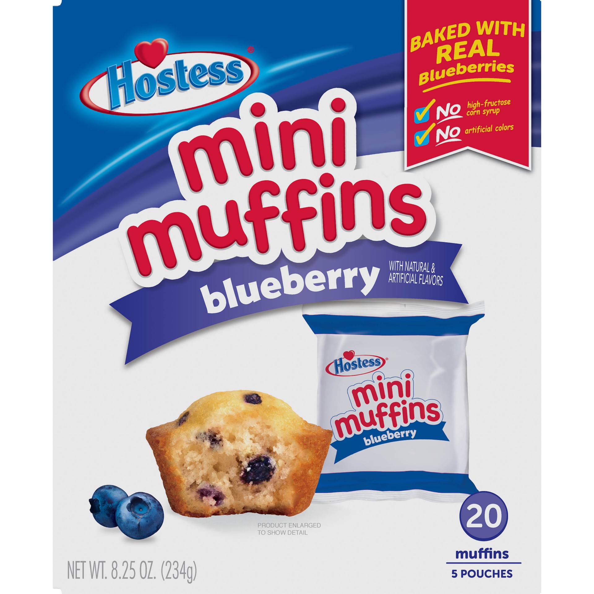 slide 4 of 5, Hostess Blueberry Mini Muffins, 5 ct; 8.25 oz