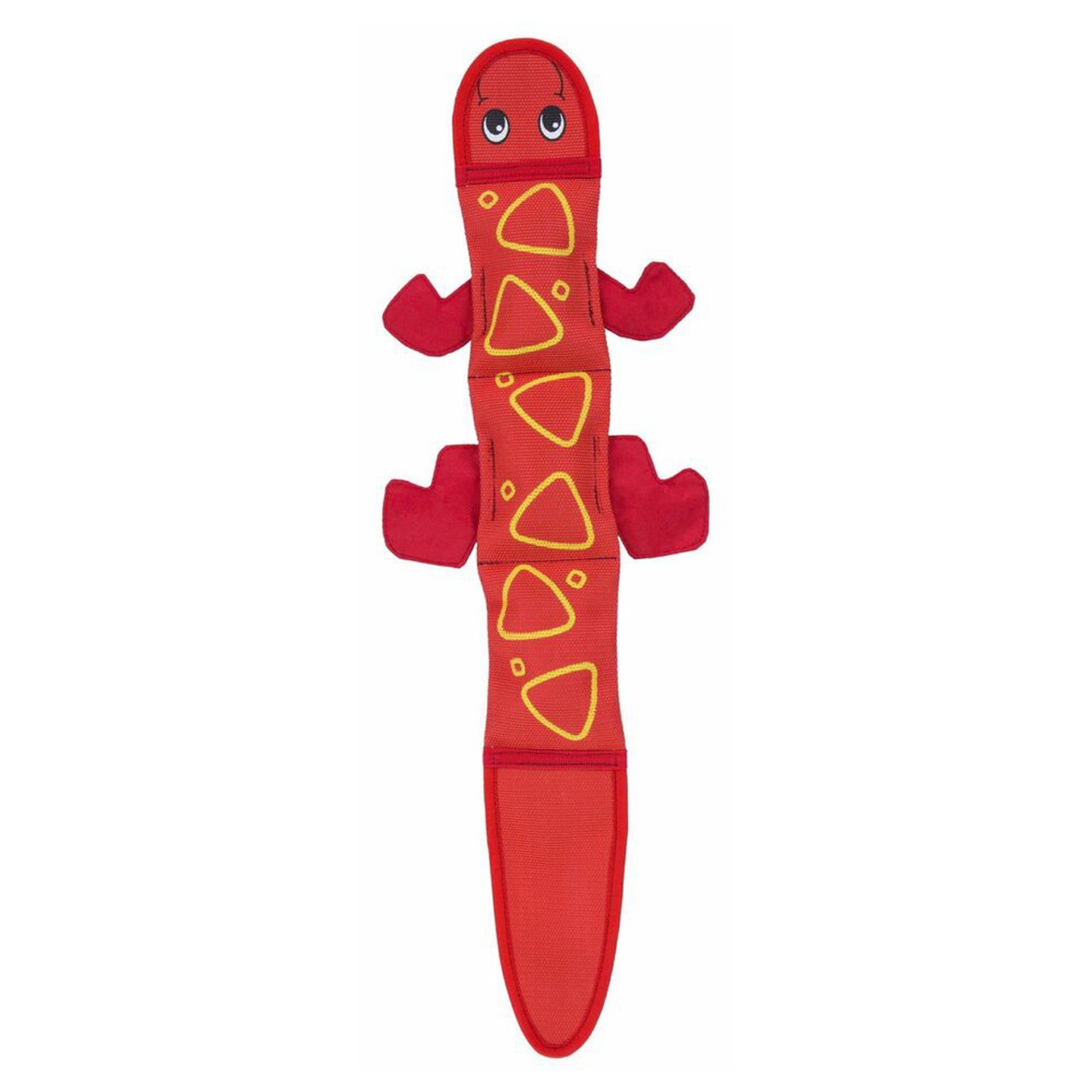 slide 1 of 1, Outward Hound Fire Biterz Red Lizard Dog Toy, 1 ct