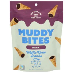 Muddy Bites Dark Chocolate Waffle Cone Snacks 2.33 oz