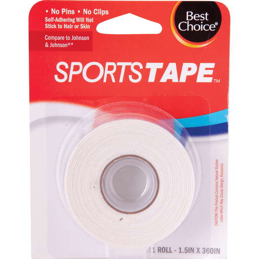 slide 1 of 1, Best Choice Sports Tape 1.5X10 Yd, 10 yd; 1.5 in x 10 in