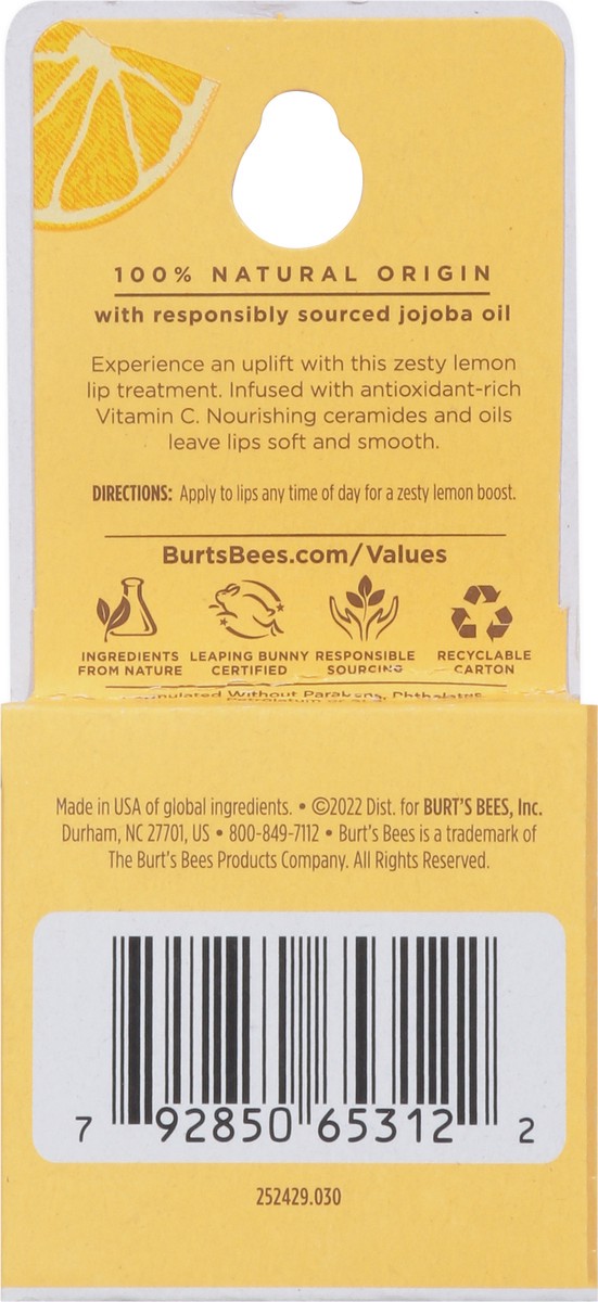 slide 7 of 9, Burt's Bees Lemon Sorbet Lip Treatment with Vitamin C 0.25 oz, 0.25 oz