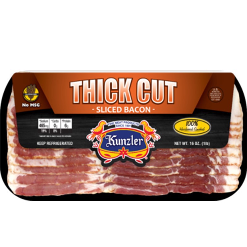 slide 1 of 1, Kunzler Extra Thick Bacon, 1 lb