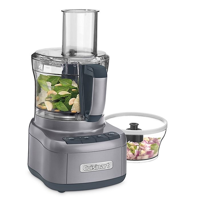 slide 1 of 12, Cuisinart Elemental 8-Cup Food Processor with 3-Cup Bowl - Gunmetal, 1 ct