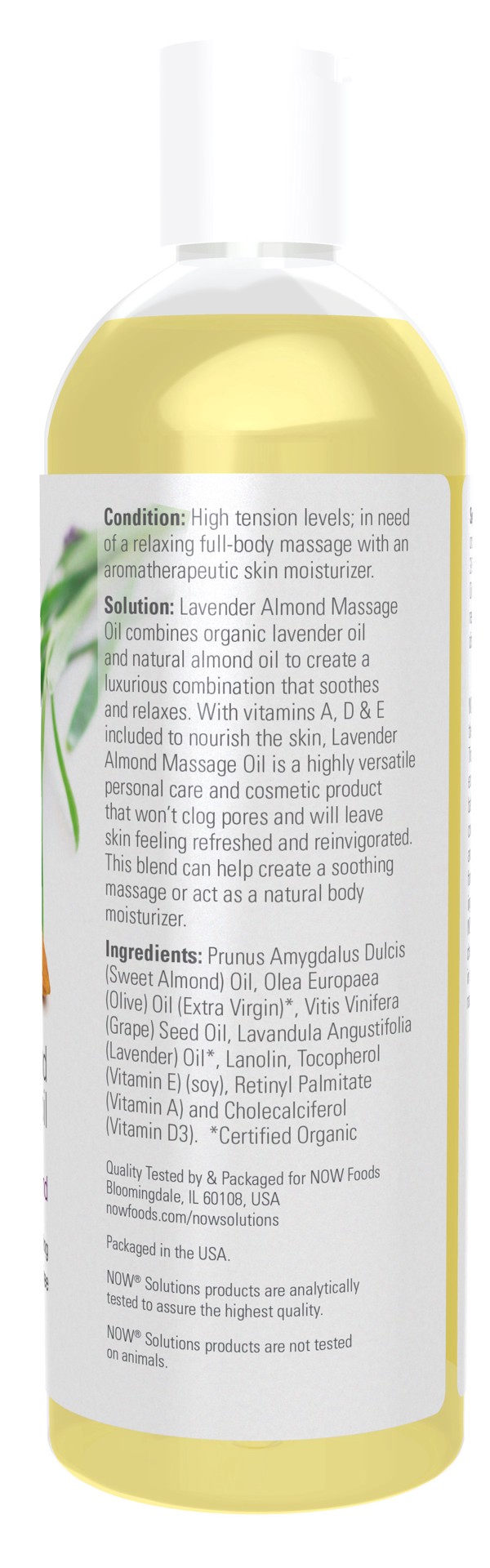 slide 5 of 5, NOW Lavender Almond Massage Oil - 16 fl. oz., 16 fl oz