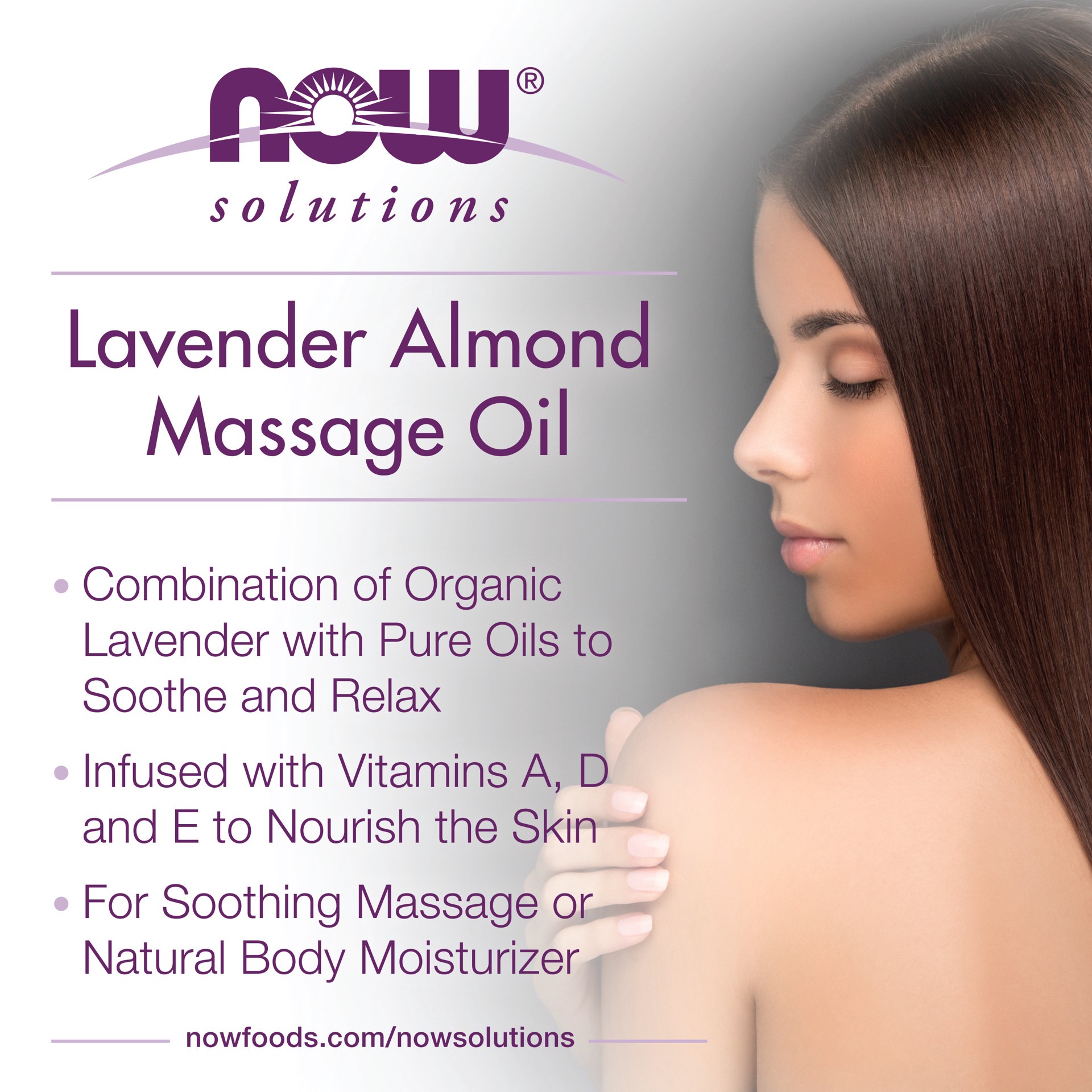 slide 4 of 5, NOW Lavender Almond Massage Oil - 16 fl. oz., 16 fl oz