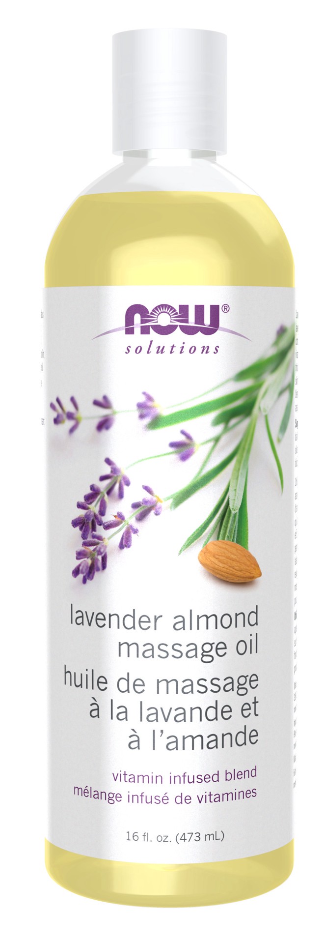 slide 1 of 5, NOW Solutions Lavender Almond Massage Oil - 16 fl. oz., 16 fl oz