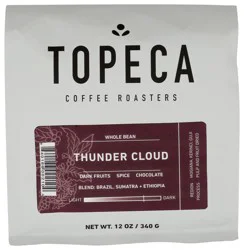 Topeca Coffee Thunder Cloud Blend Whole Bean - 12 oz