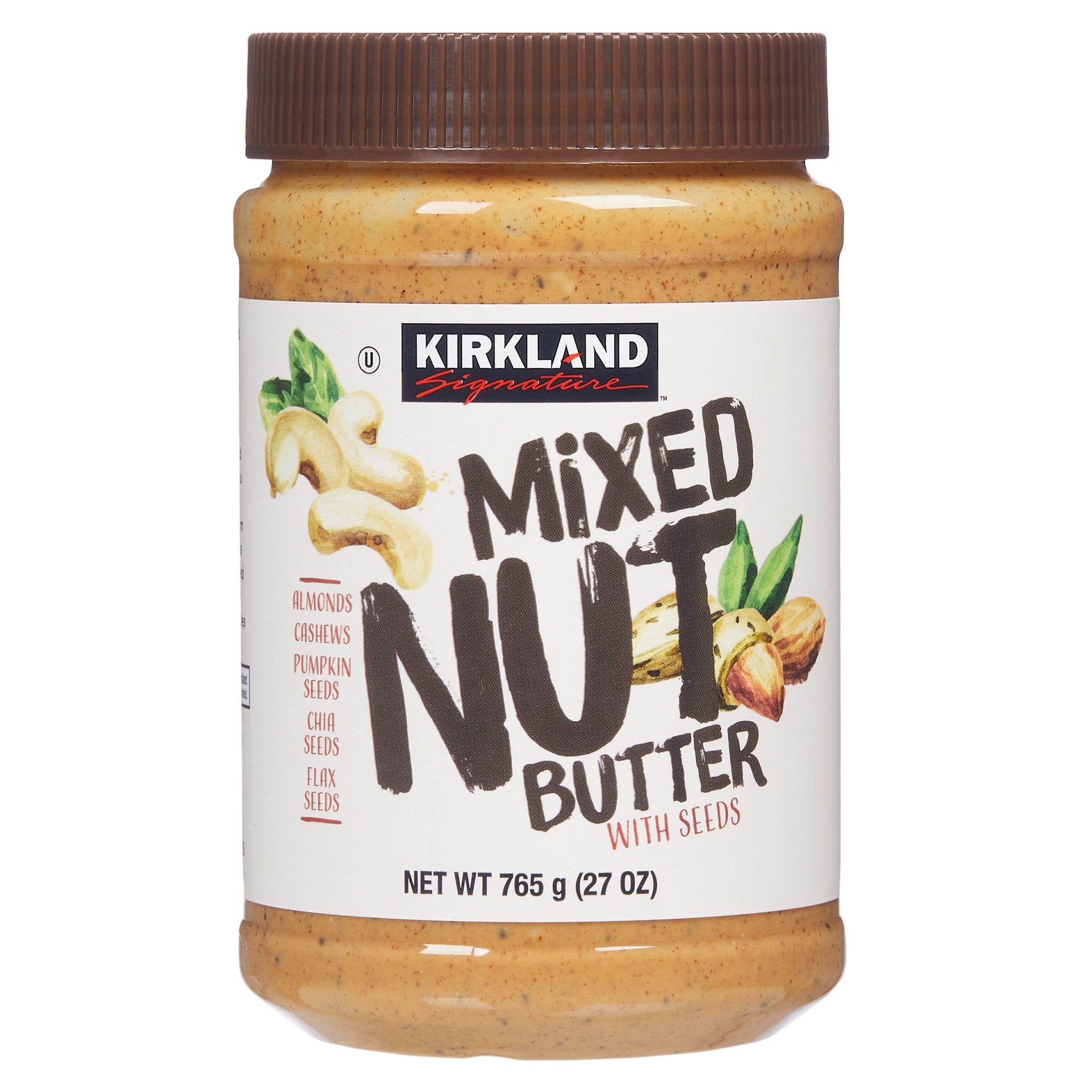 slide 1 of 2, Caro-Nut Kirkland Signature Mixed Nut Butter With Seeds, 27 oz