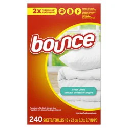 Bounce Fabric Softener Sheets, Fresh Linen Scent, 240 Count