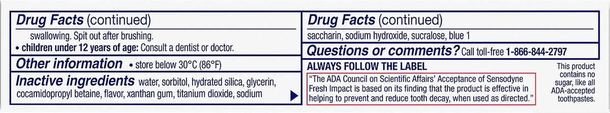 slide 9 of 11, Sensodyne Fresh Impact Toothpaste 0.8 oz, 0.8 oz