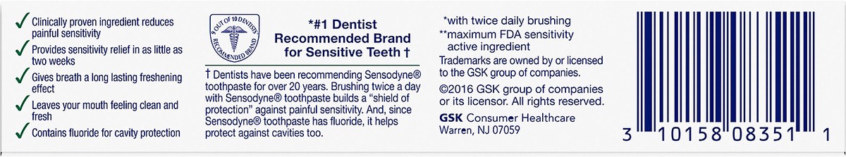 slide 6 of 11, Sensodyne Fresh Impact Toothpaste 0.8 oz, 0.8 oz