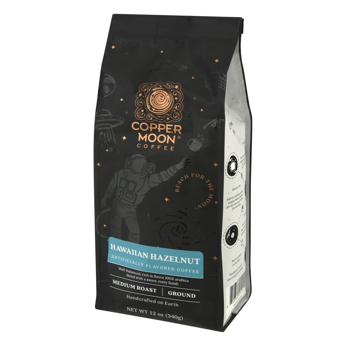 slide 8 of 9, Copper Moon Coffee Hawaiian Hazelnut Ground, Medium Roast - 12 oz, 12 oz