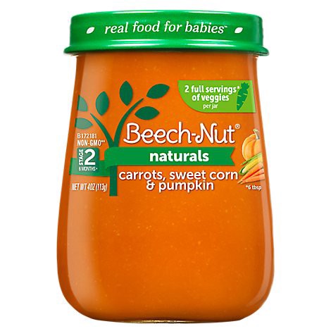 slide 1 of 1, Beech-Nut Naturals Stage 2 Carrots Sweet Corn & Pumpkin Baby Food - 4 Oz, 4 oz