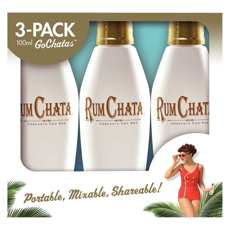 slide 1 of 3, RumChata Rum Liqueur - 3pk/100ml Bottles, 3 ct; 100 ml