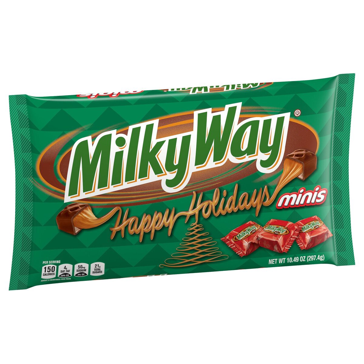 slide 6 of 8, MILKY WAY US MILKY WAY Minis Size Chocolate Christmas Candy, 10.49-Ounce Bag, 10.49 oz