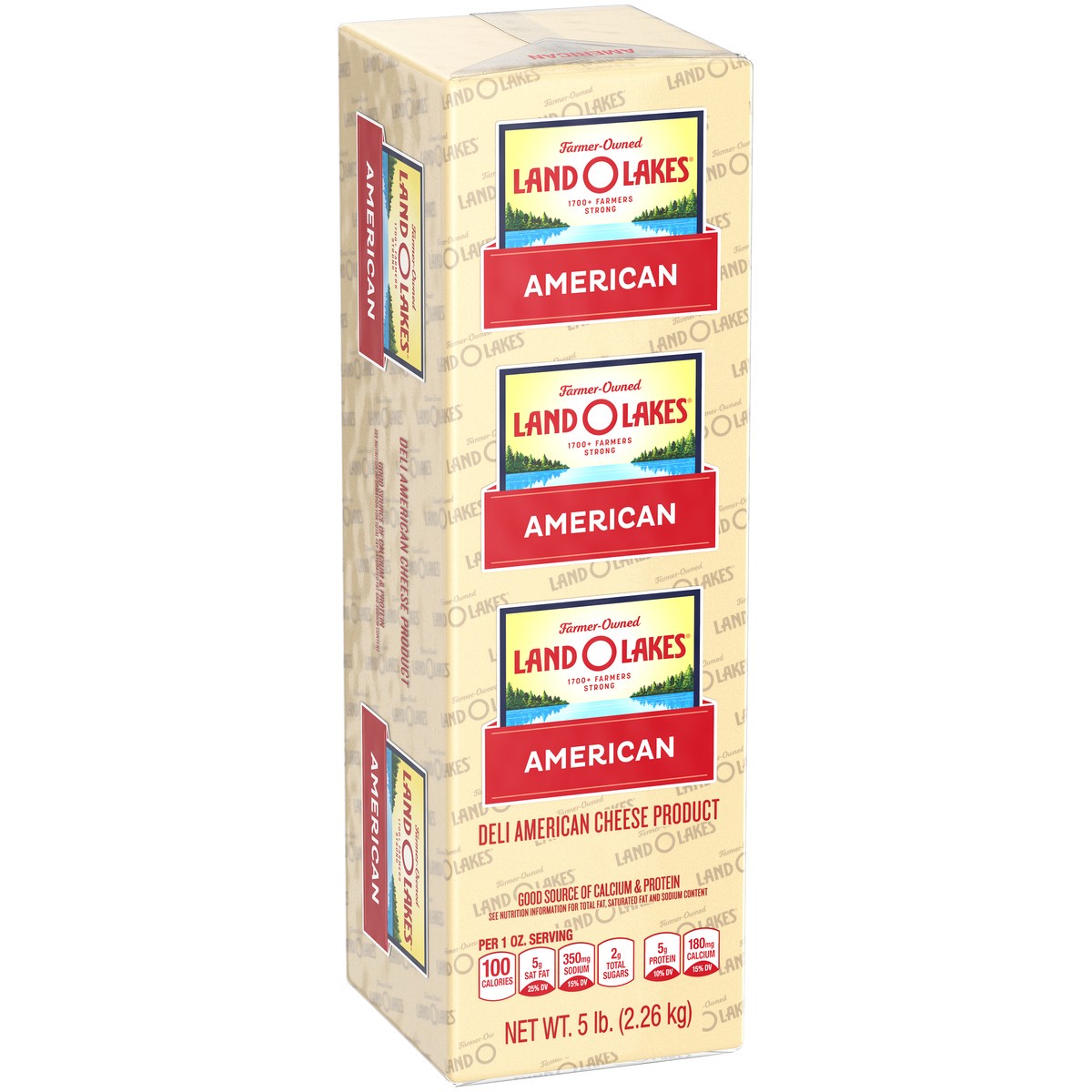 slide 3 of 7, Land O'Lakes White Deli American Cheese Product, Deli Sliced to Order, 5 lb