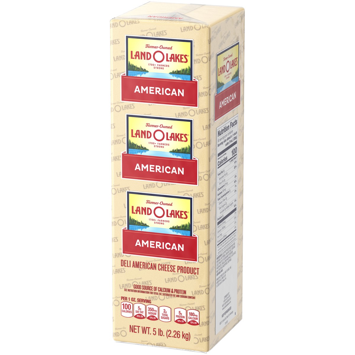 slide 7 of 7, Land O'Lakes White Deli American Cheese Product, Deli Sliced to Order, 5 lb