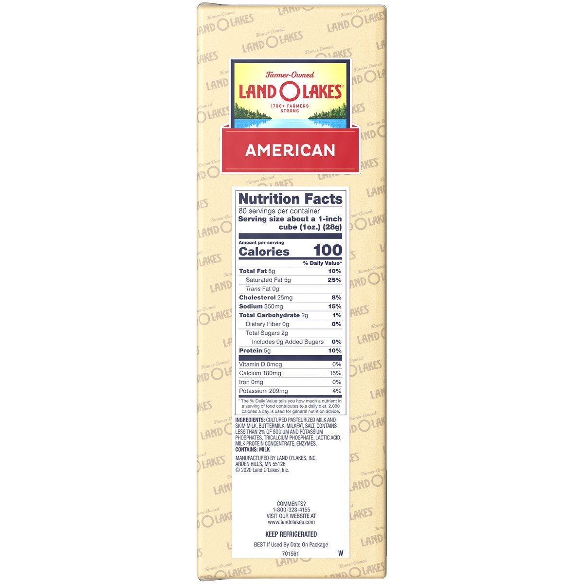 slide 2 of 7, Land O'Lakes White Deli American Cheese Product, Deli Sliced to Order, 5 lb