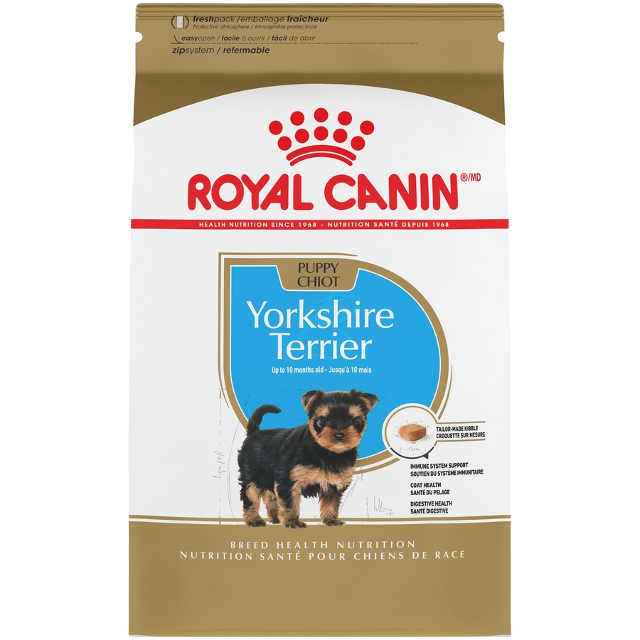 slide 1 of 8, Royal Canin Breed Health Nutrition Yorkshire Terrier Puppy Dry Dog Food, 2.5 lb