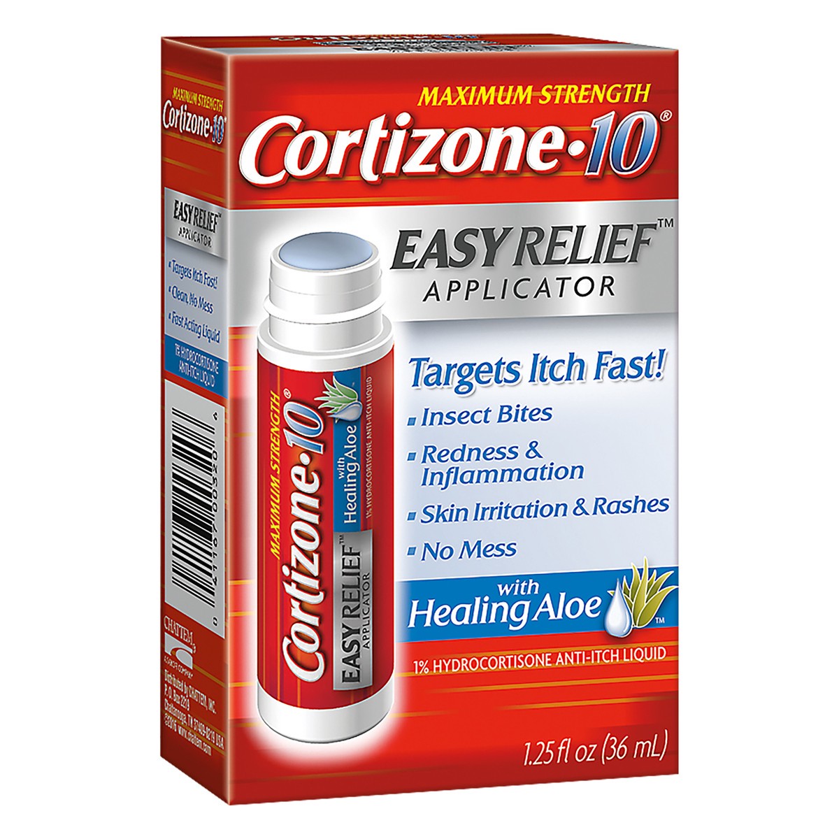 slide 2 of 8, Cortizone-10 Easy Relief Applicator Anti-Itch Liquid With Aloe, 1.25 fl oz