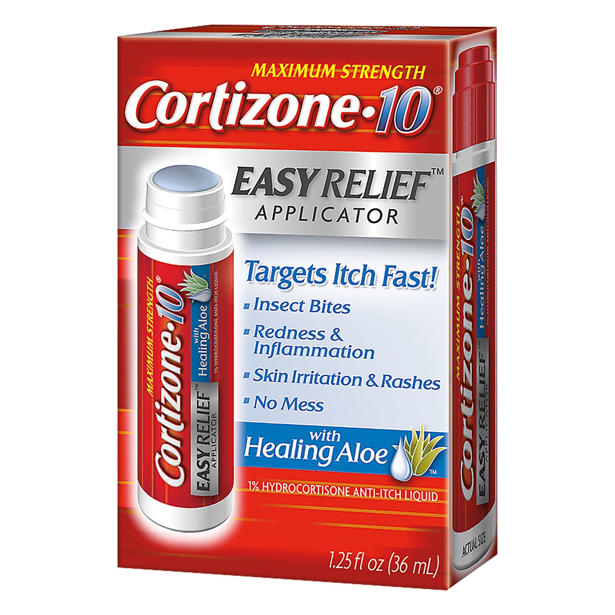 slide 7 of 8, Cortizone-10 Easy Relief Applicator Anti-Itch Liquid With Aloe, 1.25 fl oz