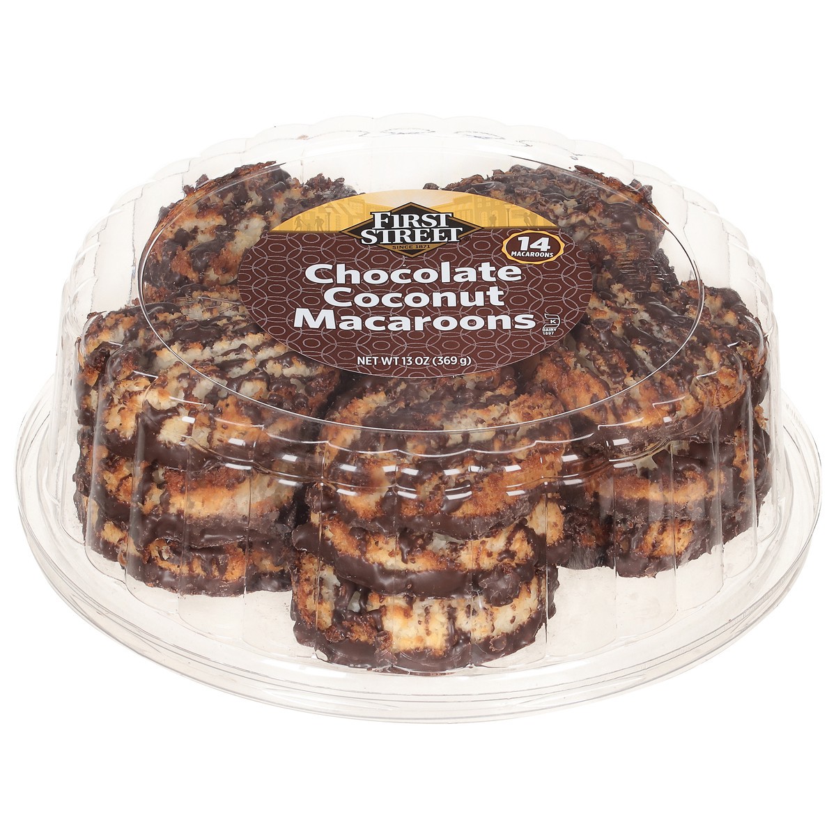 slide 2 of 4, First Street Chocolate Coconut Macaroons, 13 oz