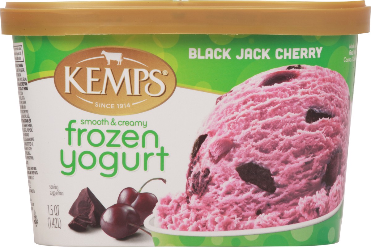slide 4 of 13, Kemps Black Jack Cherry Low Fat Smooth & Creamy Frozen Yoghurt, 1.5 qt