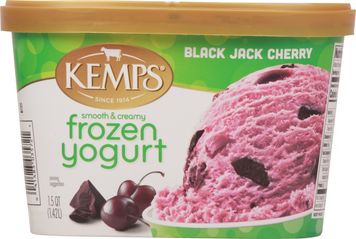 slide 8 of 13, Kemps Black Jack Cherry Low Fat Smooth & Creamy Frozen Yoghurt, 1.5 qt