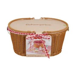 Fisher-Price Fisher-Price Wooden Picnic Basket & Food Pretend Play Set for Preschool Kids, 31 Wood Pieces