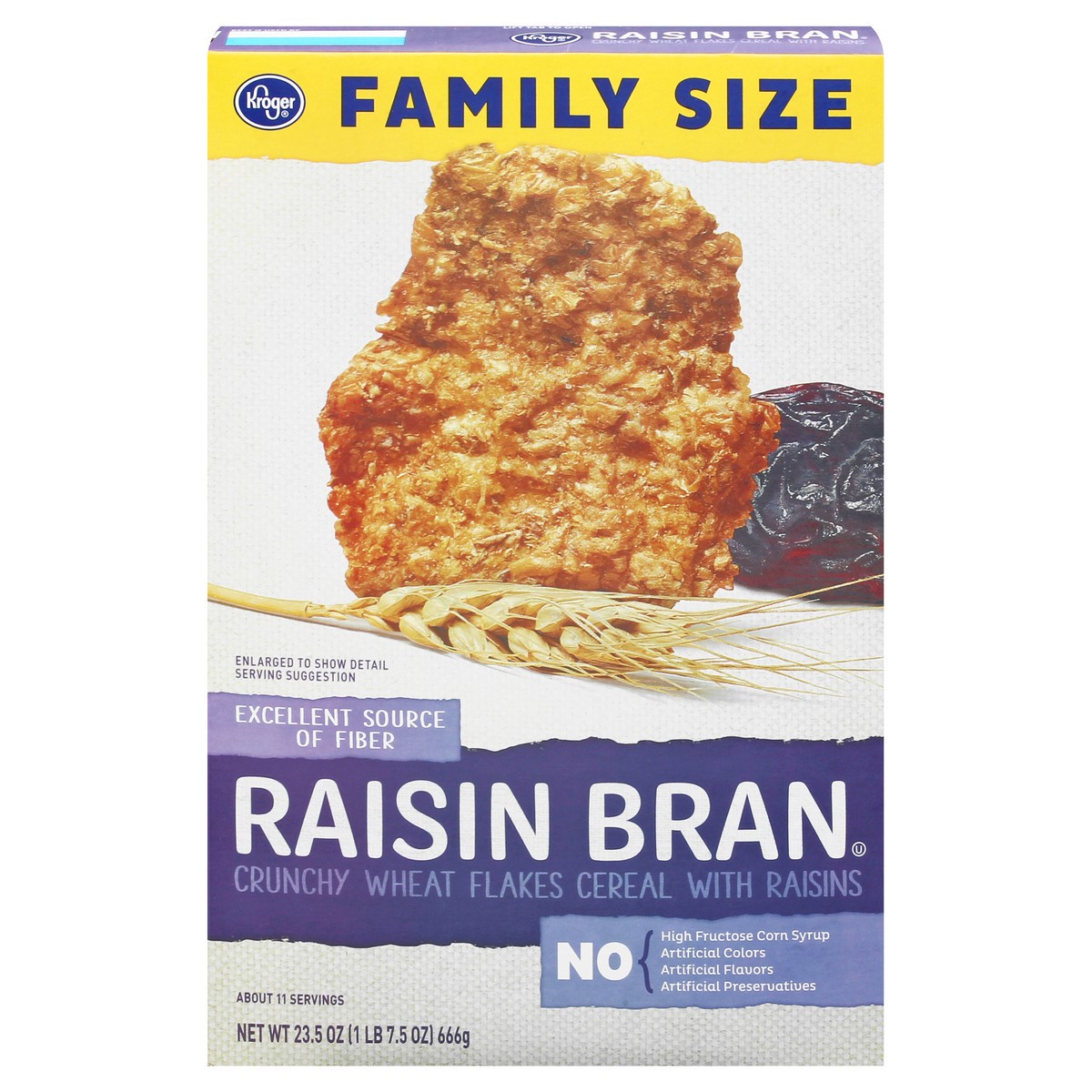 slide 1 of 10, Kroger Raisin Bran Cereal, 23.5 oz