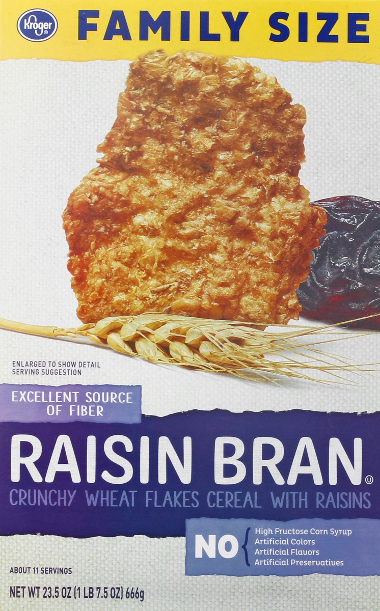 slide 9 of 10, Kroger Raisin Bran Cereal, 23.5 oz