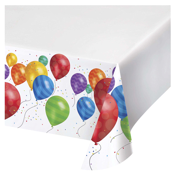 slide 1 of 1, Creative Converting Balloon Blast Tablecover, 54 in