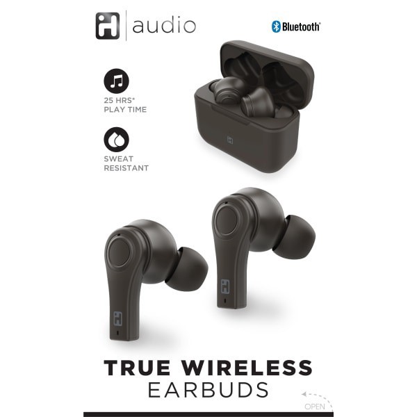 slide 2 of 2, iHome Xt-12 Truly Wireless Bluetooth In-Ear Earbuds, Black, 1 ct