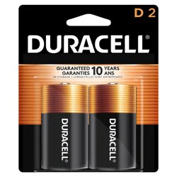 Duracell Coppertop D Alkaline Batteries, 2/Pack