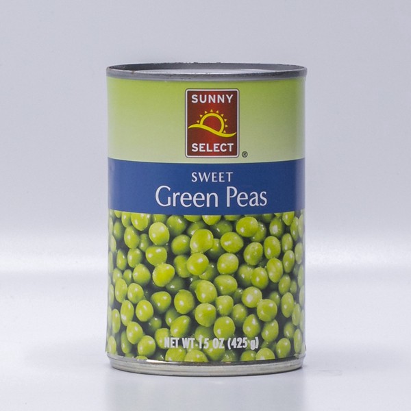 slide 1 of 1, Sunny Select Sweet Green Peas 15 oz, 15 oz