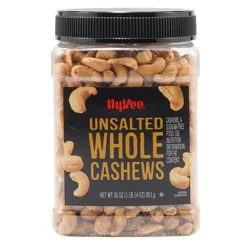 Hy-Vee Cashew Whole Nuts, Unsalted