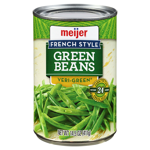 slide 1 of 2, Meijer Green Beans French Veri-Green, 14.25 oz