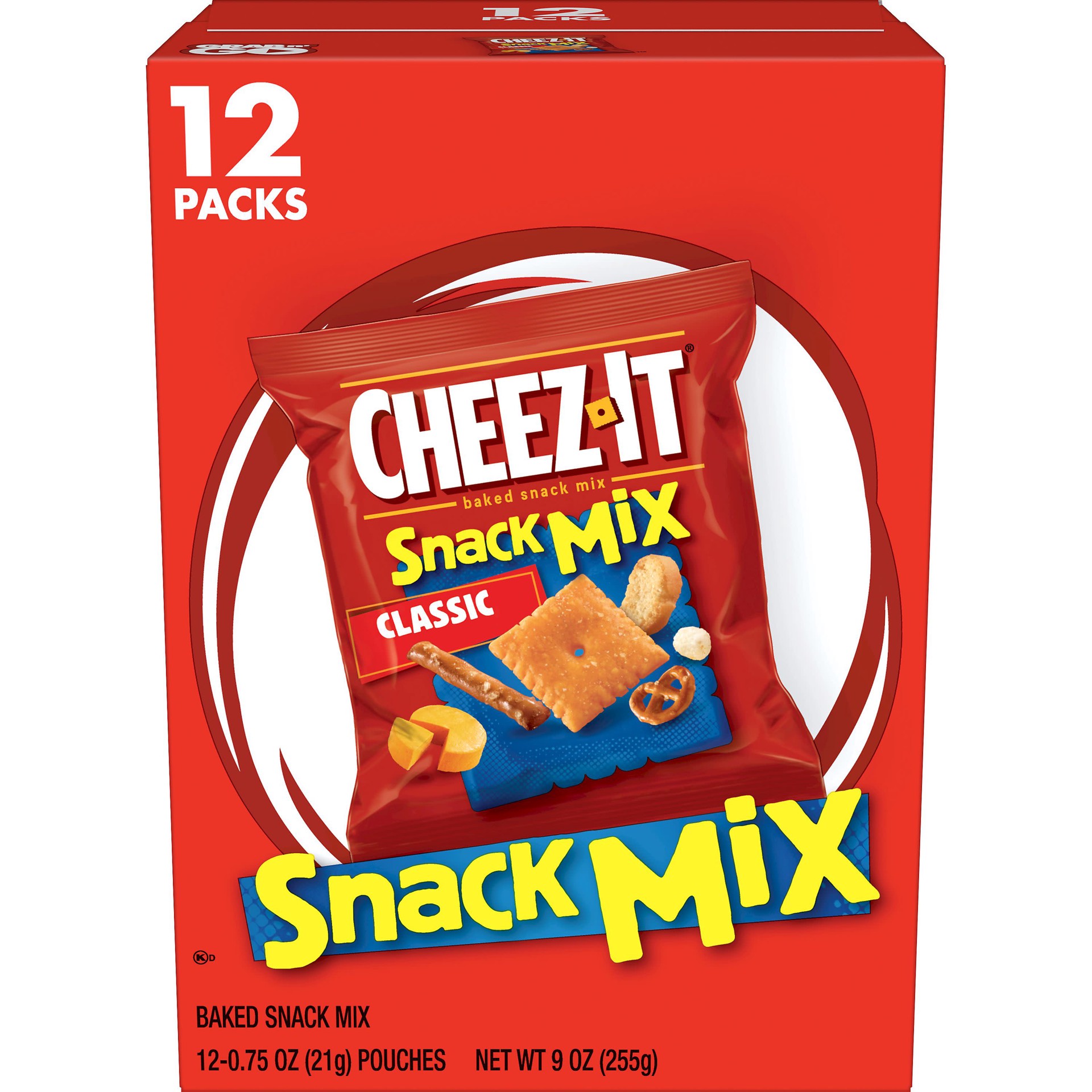 slide 1 of 5, Cheez-It Snack Mix, Lunch Snacks, Office and Kids Snacks, Classic, 9oz Box, 12 Packs, 12 ct