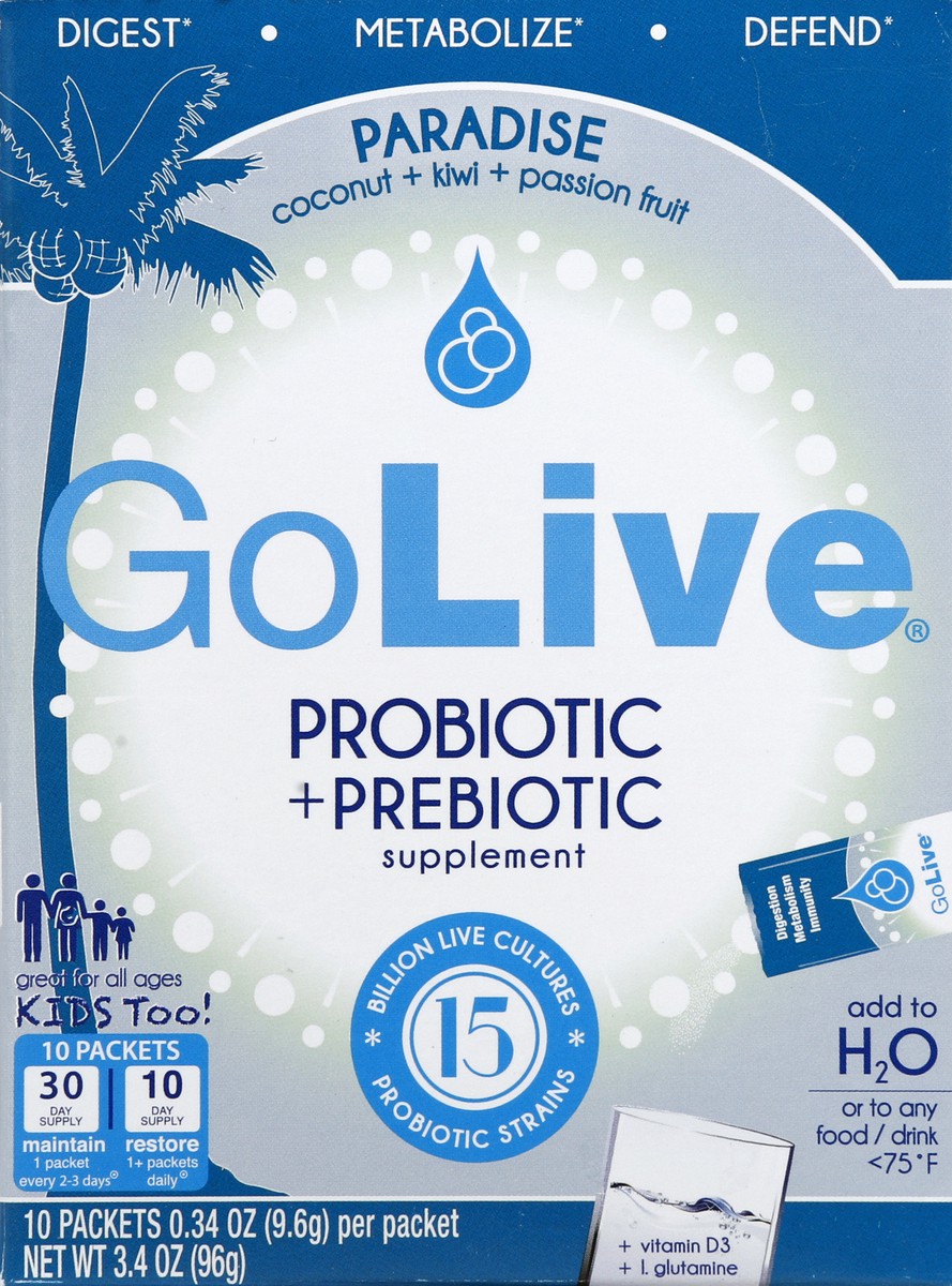 slide 1 of 5, GoLive Probiotic + Prebiotic 10 ea, 10 ct