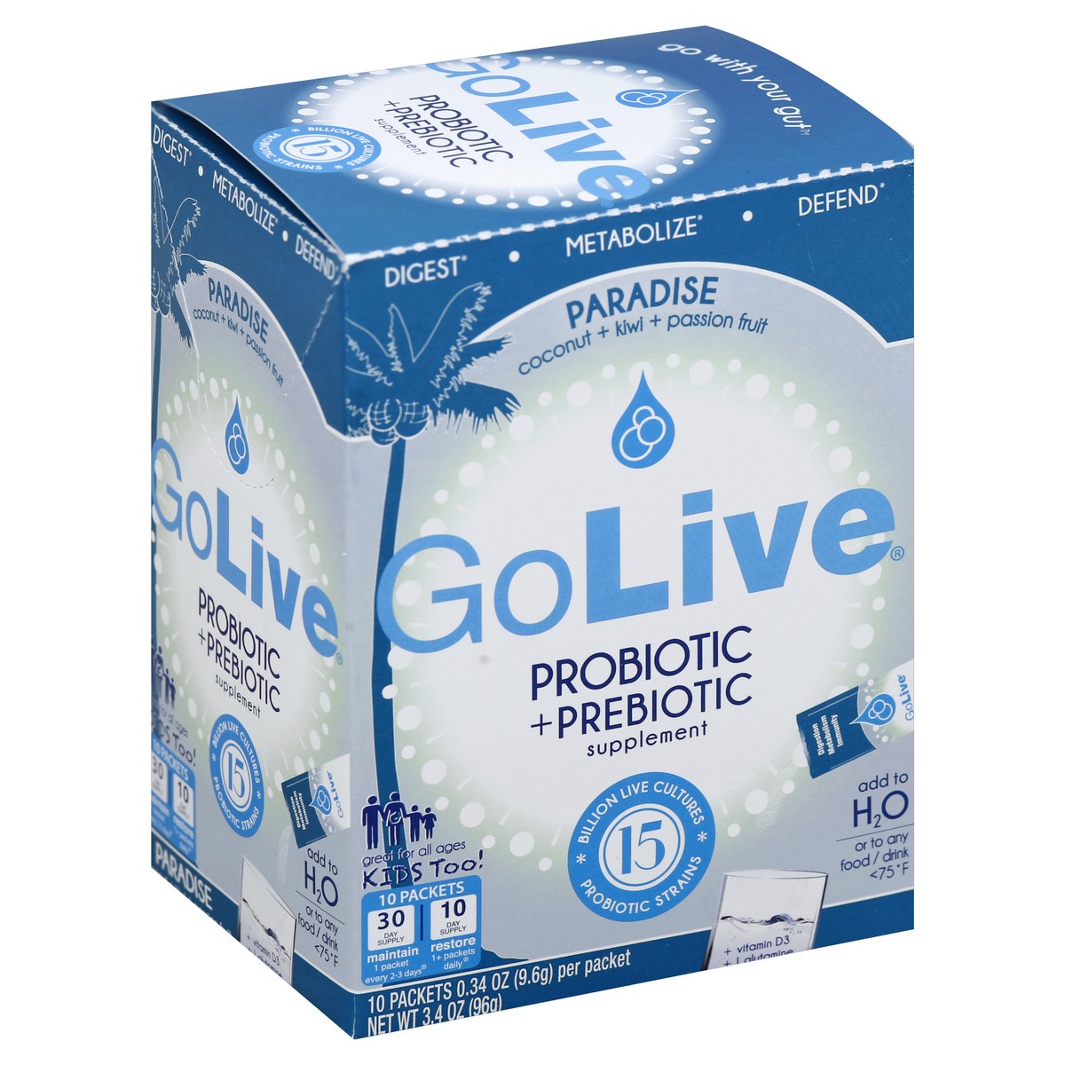 slide 4 of 5, GoLive Probiotic + Prebiotic 10 ea, 10 ct